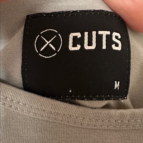 Cuts Men's Gray T-Shirt - Picture 2 of 5
